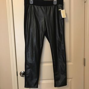 NWT Michael Kors leather leather and cotton pants